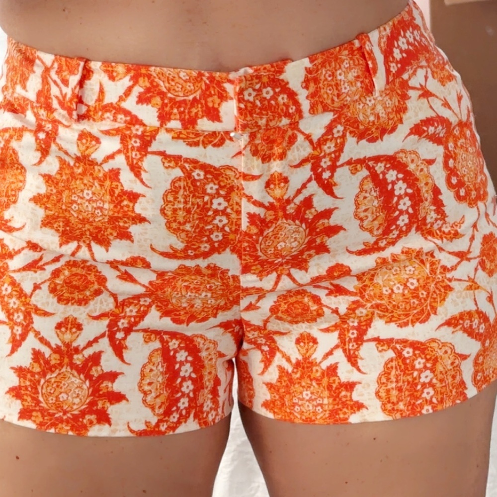 Floral Orange Women's Shorts
